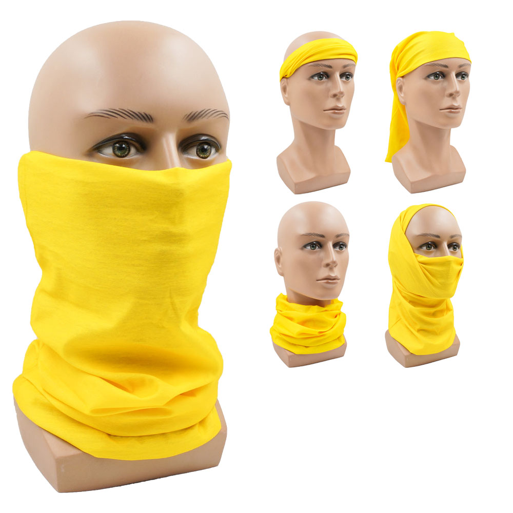 Cycle Gear - Yellow Multifunction Cycling Neck Gaiter Sunblock