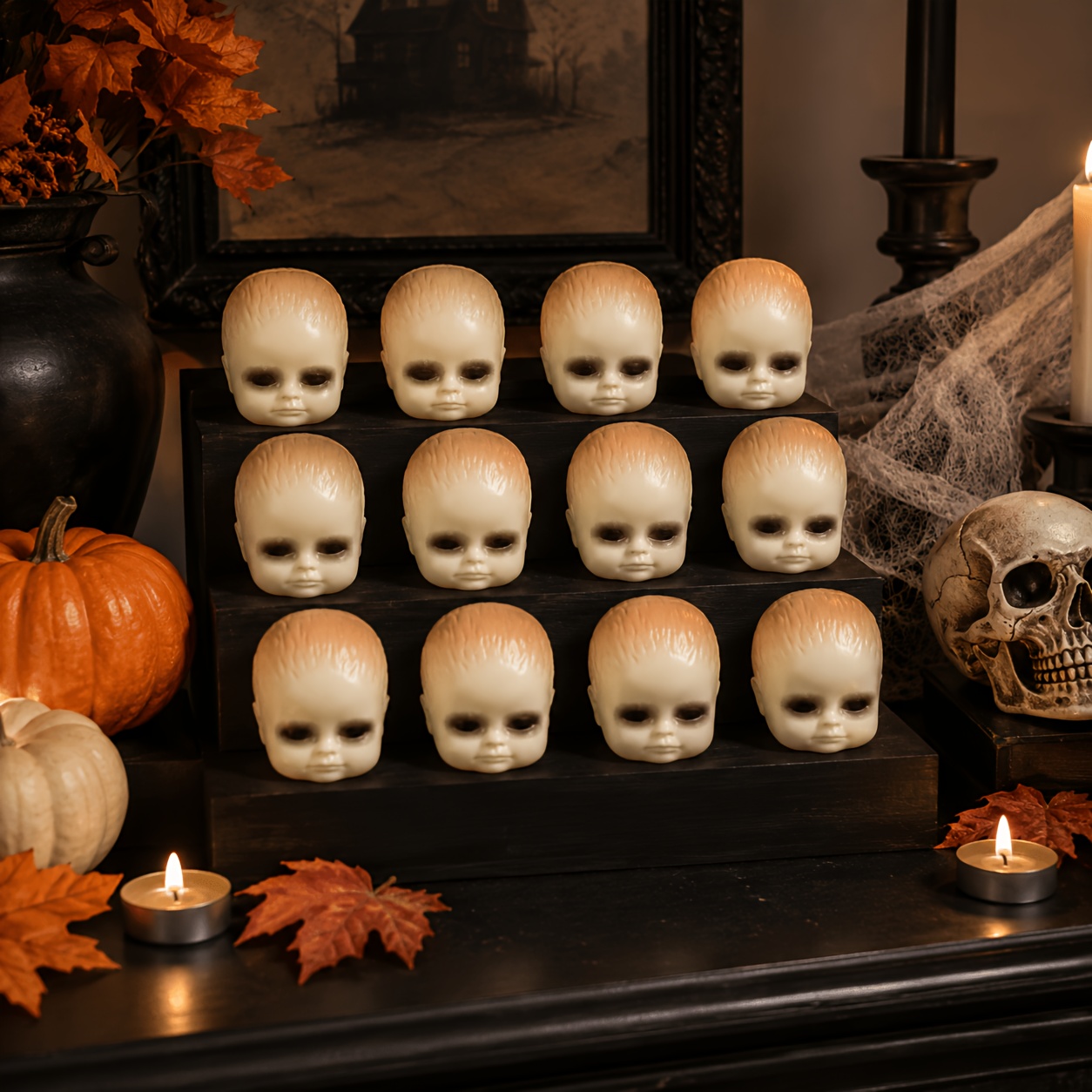 12Pcs Creepy Doll Head Ornamen - Head Racket Boom 评论和价格