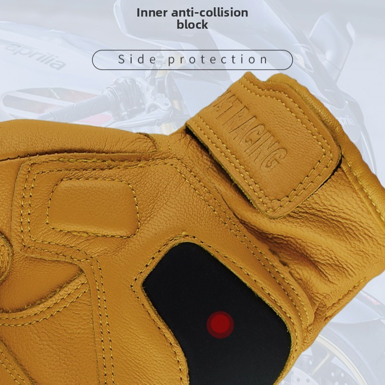 Vintage Motorcycle Leather Glo - Yellow Cycling Gear 评论和价格