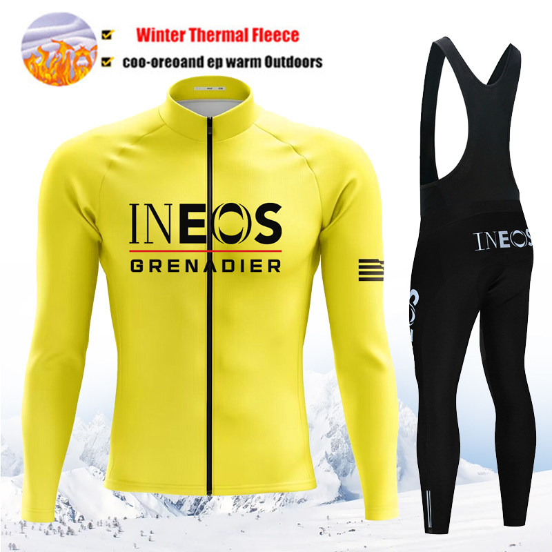 INEOS Team Winter Cycling Jers - Yellow Cycling Gear 评论和价格