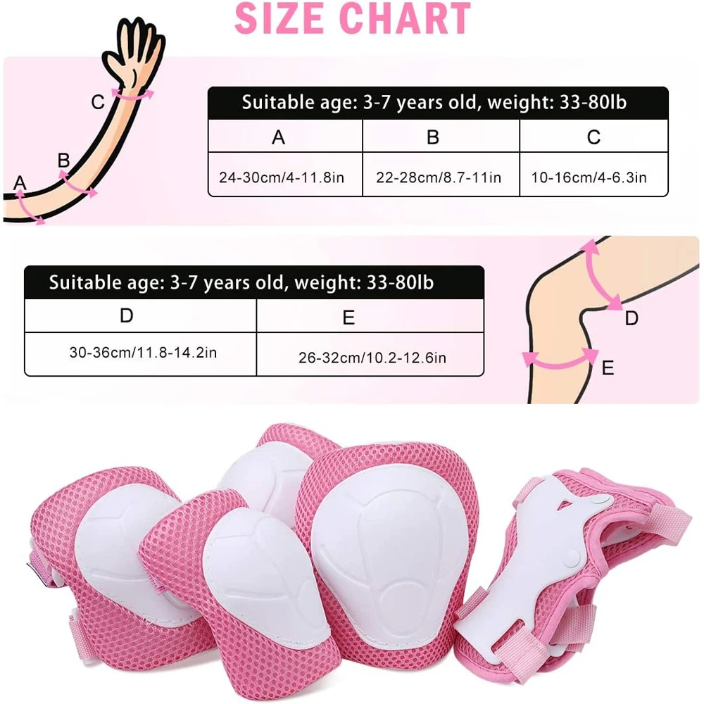 7Pcs/Set Roller Skating Kids B - Cycling Gear Kids 评论和价格