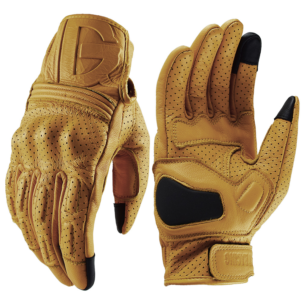 Vintage Motorcycle Leather Glo - Yellow Cycling Gear 评论和价格