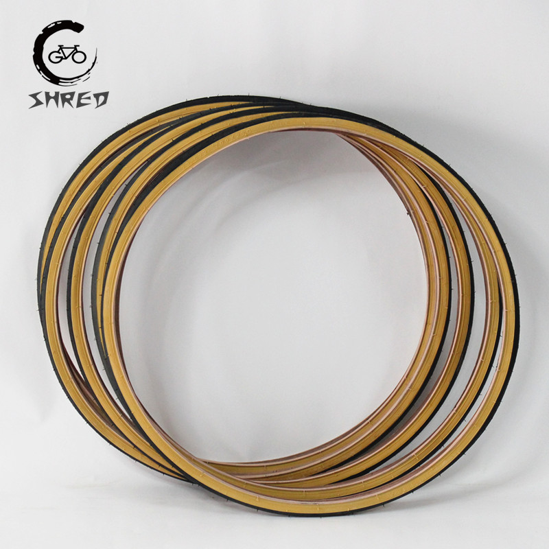 Retro Bicycle Tires 700C Road  - Yellow Cycling Gear 评论和价格