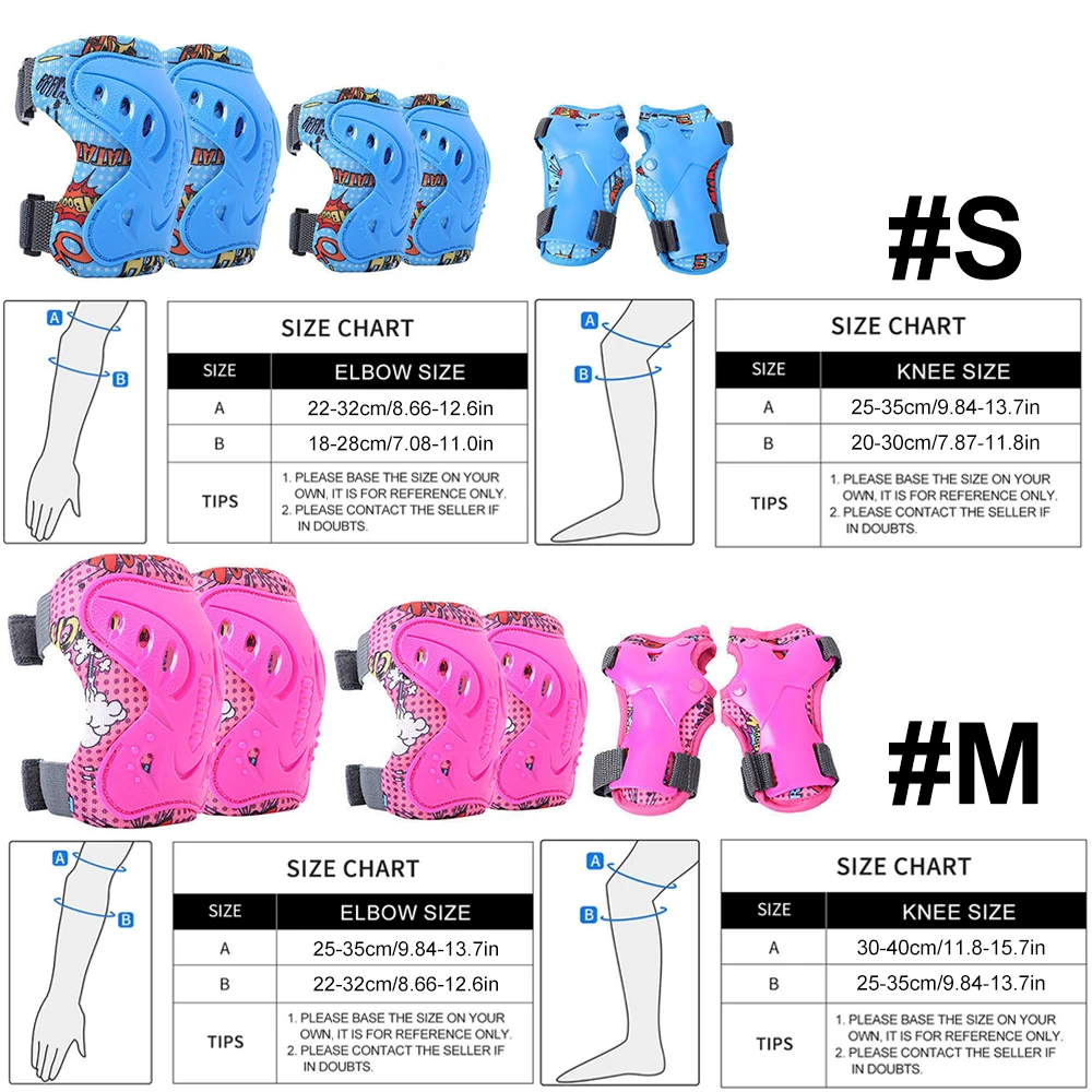 6Pcs Kids 3-12 Years Knee Elbo - Cycling Gear Kids 评论和价格